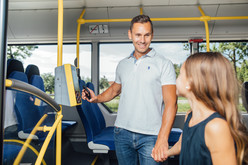 Einfacher Check-In und Check-Out in den Bussen des Bodensee-Oberschwaben Verkehrsverbund bodo
